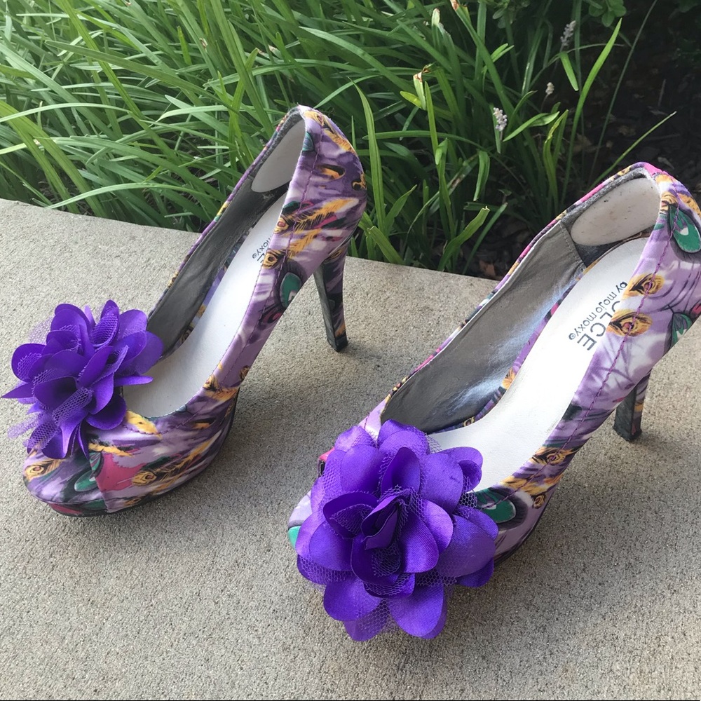 Purple colorful heels